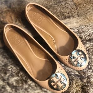 Tory Burch Perforated Reva Ballet Flat, Size 6.5